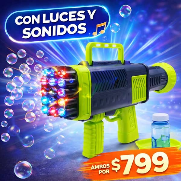 Burbujero pistola con luces y sonidos